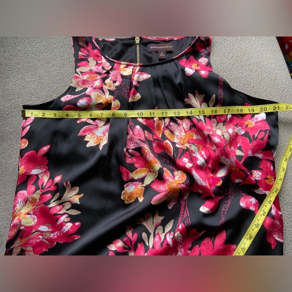 Sleeveless floral black and pink dress‎ Dana Buchman XL - Picture 9 of 9